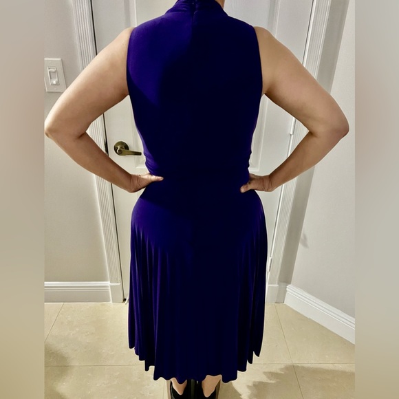 Dressbarn Collection V Neck Sleeveless size: 6 .Purple Color. Woman Dress - Picture 2 of 9